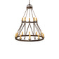 Meyda Lighting Lakeshore 48" 15-Light 2-Tier Cortez Gold Chandelier With Ivory Faux Candlelight
