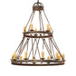 Meyda Lighting Lakeshore 48" 15-Light 2-Tier Cortez Gold Chandelier With Ivory Faux Candlelight