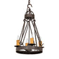 Meyda Lighting Lakeshore 48" 5-Light Cajun Spice Chandelier With Amber Faux Candlelight