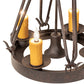 Meyda Lighting Lakeshore 48" 5-Light Cajun Spice Chandelier With Amber Faux Candlelight