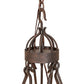 Meyda Lighting Lakeshore 48" 5-Light Cajun Spice Chandelier With Amber Faux Candlelight