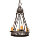 Meyda Lighting Lakeshore 48" 5-Light Cajun Spice Chandelier With Amber Faux Candlelight