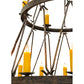 Meyda Lighting Lakeshore 54" 21-Light 3-Tier Coffee Bean Chandelier With Amber Faux Candlelight