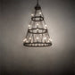 Meyda Lighting Lakeshore 54" 21-Light 3-Tier Distressed Chestnut Chandelier