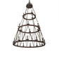 Meyda Lighting Lakeshore 54" 21-Light 3-Tier Distressed Chestnut Chandelier