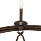 Meyda Lighting Lakeshore 54" 21-Light 3-Tier Distressed Chestnut Chandelier