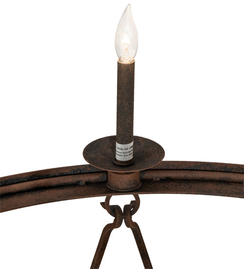 Meyda Lighting Lakeshore 54" 21-Light 3-Tier Distressed Chestnut Chandelier