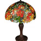 Meyda Lighting Lamella 23" 2-Light Mahogany Bronze Table Lamp With Multi-Colored Shade Glass
