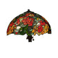 Meyda Lighting Lamella 23" 2-Light Mahogany Bronze Table Lamp With Multi-Colored Shade Glass