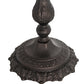 Meyda Lighting Lamella 23" 3-Light Mahogany Bronze Table Lamp With Multi-Colored Shade Glass