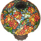 Meyda Lighting Lamella 23" 3-Light Mahogany Bronze Table Lamp With Multi-Colored Shade Glass