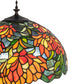 Meyda Lighting Lamella 23" 3-Light Mahogany Bronze Table Lamp With Multi-Colored Shade Glass