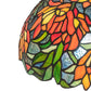 Meyda Lighting Lamella 23" 3-Light Mahogany Bronze Table Lamp With Multi-Colored Shade Glass