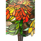 Meyda Lighting Lamella 25" 2-Light Mahogany Bronze Table Lamp With Green and Coral Shade Glass