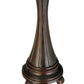 Meyda Lighting Lamella 25" 2-Light Mahogany Bronze Table Lamp With Green and Coral Shade Glass