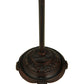 Meyda Lighting Lamella 66" 3-Light Mahogany Bronze Floor Lamp With Multi-Colored Shade Glass