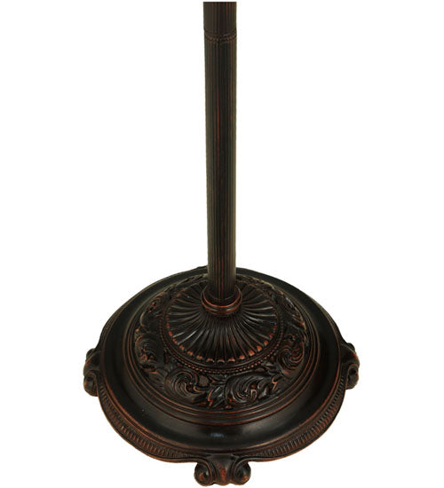 Meyda Lighting Lamella 66" 3-Light Mahogany Bronze Floor Lamp With Multi-Colored Shade Glass