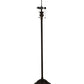 Meyda Lighting Lamella 66" 3-Light Mahogany Bronze Floor Lamp With Multi-Colored Shade Glass