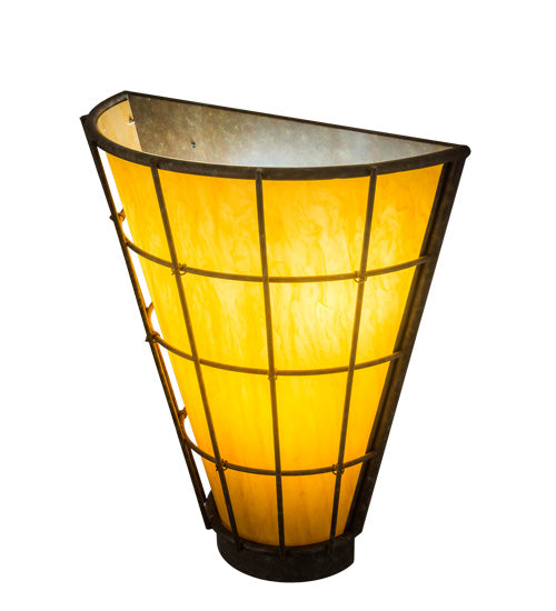 Meyda Lighting Lanai 249449 28" 3-Light Capri Wall Sconce With Amber Quartz Idalight Shade