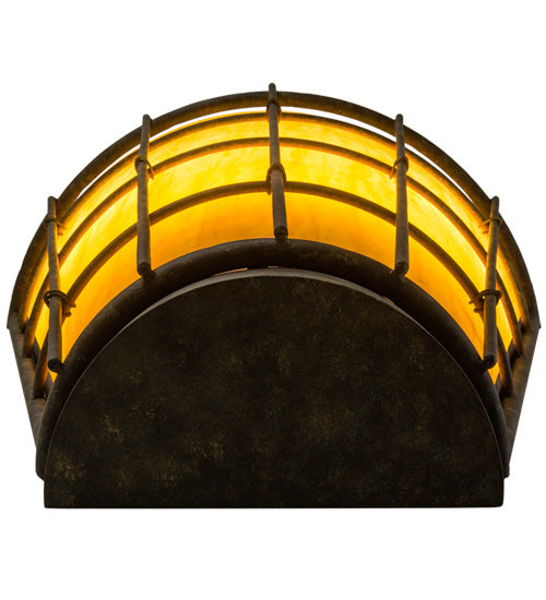 Meyda Lighting Lanai 249449 28" 3-Light Capri Wall Sconce With Amber Quartz Idalight Shade