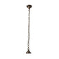 Meyda Lighting Lancaster 8" Antique Nickel Pendant Light With White Shade Glass