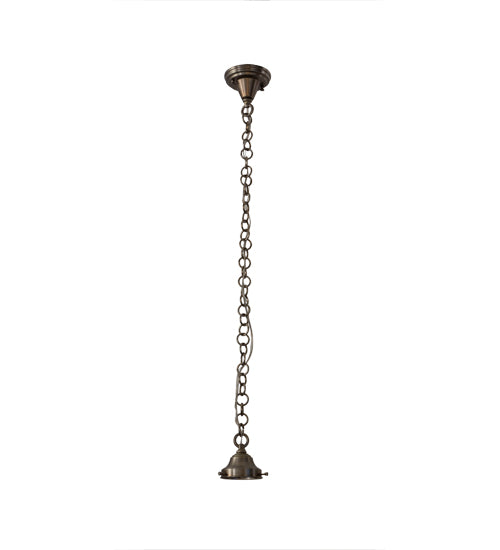 Meyda Lighting Lancaster 8" Antique Nickel Pendant Light With White Shade Glass