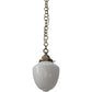 Meyda Lighting Lancaster 8" Antique Nickel Pendant Light With White Shade Glass