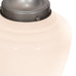 Meyda Lighting Lancaster 8" Nickel Pendant Light With White Shade Glass