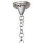 Meyda Lighting Lancaster 8" Nickel Pendant Light With White Shade Glass