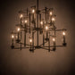 Meyda Lighting Landon 44" 12-Light Bronze Chandelier With Clear Shade Glass
