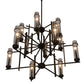 Meyda Lighting Landon 44" 12-Light Bronze Chandelier With Clear Shade Glass