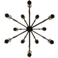 Meyda Lighting Landon 44" 12-Light Bronze Chandelier With Clear Shade Glass