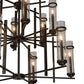 Meyda Lighting Landon 44" 12-Light Bronze Chandelier With Clear Shade Glass