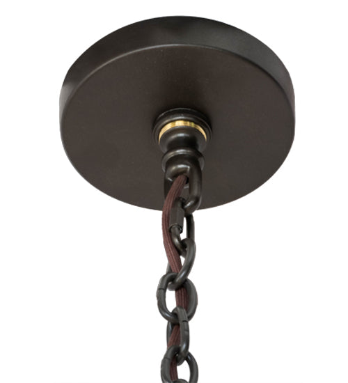 Meyda Lighting Landon 44" 12-Light Bronze Chandelier With Clear Shade Glass