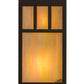 Meyda Lighting Lanier 7" 2-Light Oil Rubbed Bronze Wall Sconce With Beige Iridescent Art Shade Glass