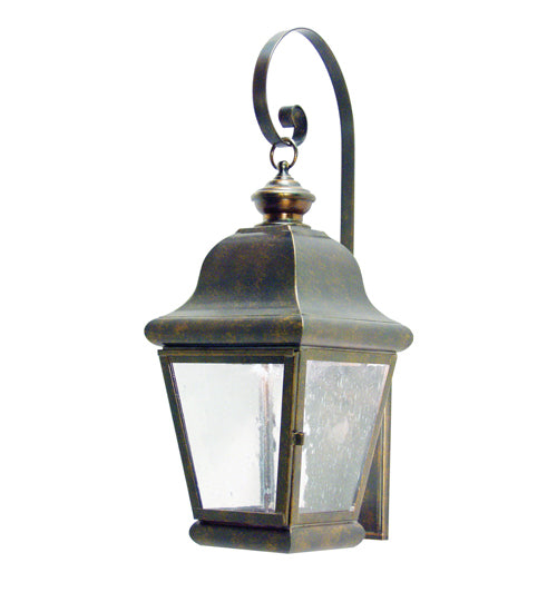 Meyda Lighting Lapalma 7" 2-Light Golden Bronze Wall Sconce With Clear Seeded Shade Glass
