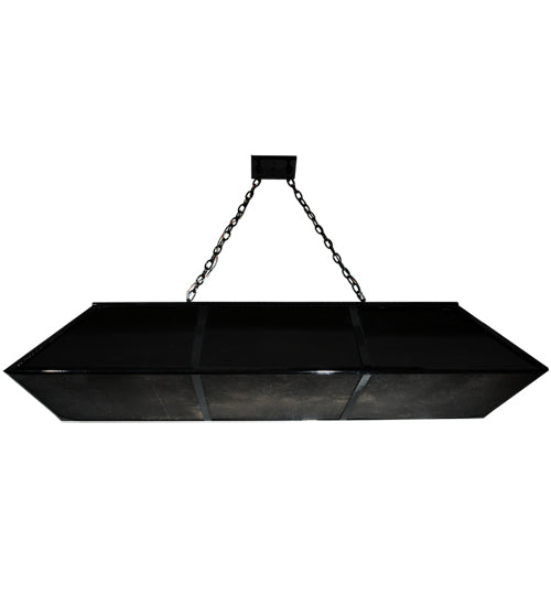 Meyda Lighting Laquer 61" 12-Light Mirror Black Island Pendant Light