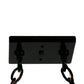 Meyda Lighting Laquer 61" 12-Light Mirror Black Island Pendant Light