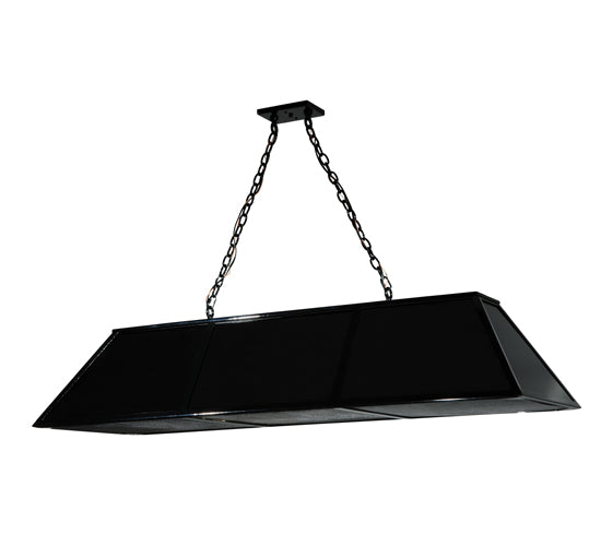 Meyda Lighting Laquer 61" 12-Light Mirror Black Island Pendant Light