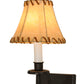 Meyda Lighting Laredo 6" Dark Roast Wall Sconce With Brown and Beige Fabric Shade