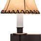 Meyda Lighting Laredo 6" Mahogany Bronze Wall Sconce With Brown Faux Leather Shade