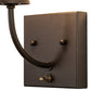 Meyda Lighting Laredo 6" Oil Rubbed Bronze Wall Sconce With Beige Faux Leather Tan Shade