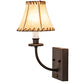 Meyda Lighting Laredo 6" Oil Rubbed Bronze Wall Sconce With Beige Faux Leather Tan Shade