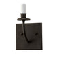 Meyda Lighting Laredo 6" Oil Rubbed Bronze Wall Sconce With Brown Faux Leather Shade