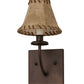 Meyda Lighting Laredo 6" Wall Sconce With Beige Faux Leather Shade
