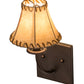 Meyda Lighting Laredo 6" Wall Sconce With Beige Faux Leather Shade