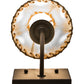 Meyda Lighting Laredo 6" Wall Sconce With Beige Faux Leather Shade