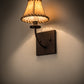 Meyda Lighting Laredo 6" Wall Sconce With Beige Faux Leather Shade