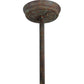 Meyda Lighting Larkfield 37" 6-Light Capri Inverted Pendant Light With Travertine Idalight and Maduro Idalight Shade Glass