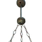 Meyda Lighting Larkfield 62" 3-Light Capri Pendant Light With Beige and Red Shade Glass